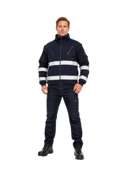 Vulcan softshell jacket worn by model