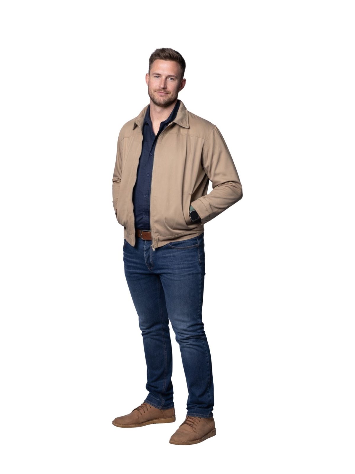 vulcan-winter-bush-jacket-tan Vulcan winter bush jacket in tan worn by model